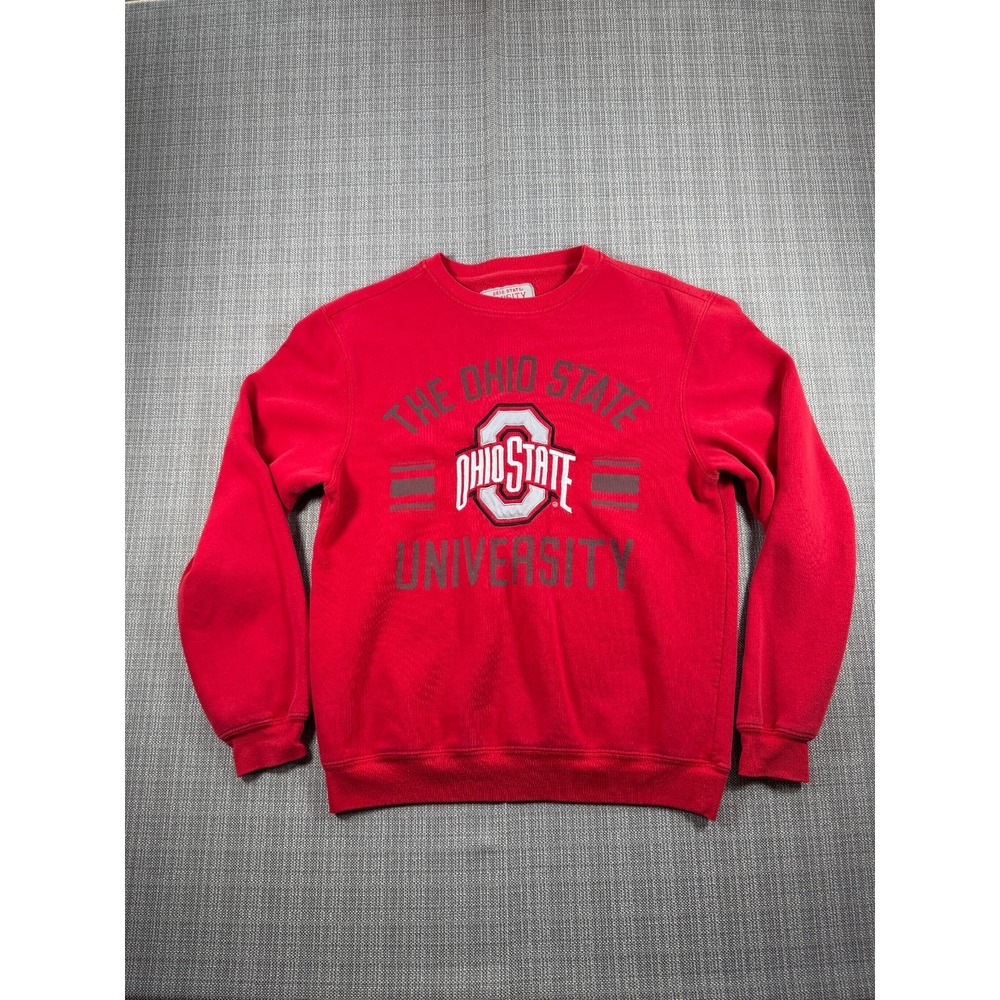 Ohio State Buckeyes Sweatshirt Mens Small Red Varsity Football NCAA Fleece Lined